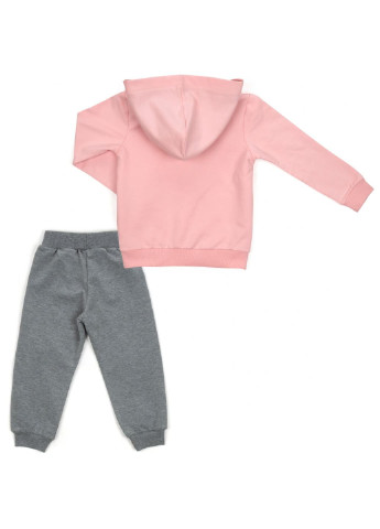 Сірий демісезонний спортивний костюм з котиками (15229-86g-pink) Breeze
