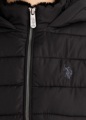 Черная демисезонная куртка U.S. Polo Assn.