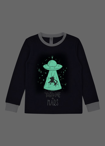 Синяя всесезон пижама (лонгслив, брюки) лонгслив + брюки Garnamama