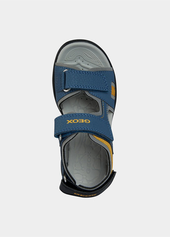 Сине-желтые спортивные, кэжуал сандалии Geox на липучке