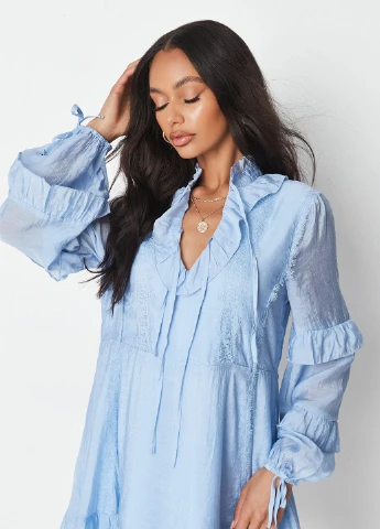 Блакитна кежуал сукня а-силует Missguided однотонна