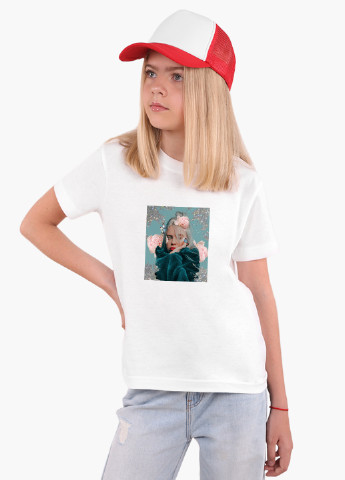 Белая демисезонная футболка детская билли айлиш (billie eilish) белый (9224-1601) 164 см MobiPrint