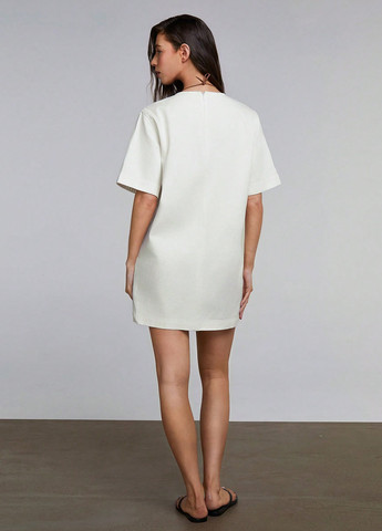 Белое джинсовое платье SHEIN однотонное