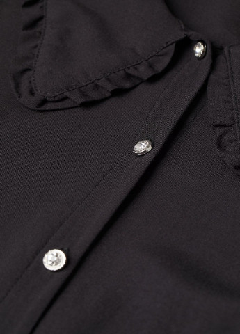 Черное кэжуал платье-рубашка H&M однотонное