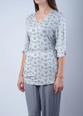 Серая всесезон костюм жіночий домашній 4xl сіро-блакитний 040-14xl Lanett