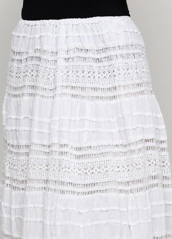 Белая кэжуал однотонная юбка Sol Clothing клешированная