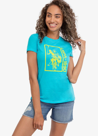 Голубая летняя футболка U.S. Polo Assn.