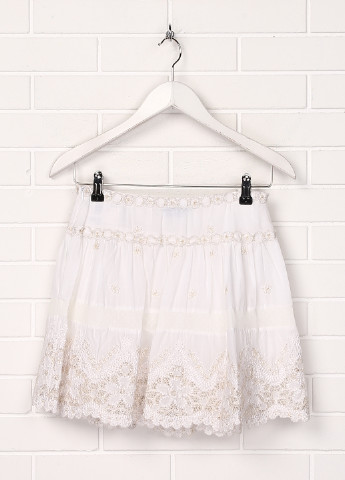 Белая кэжуал цветочной расцветки юбка Blumarine со средней талией