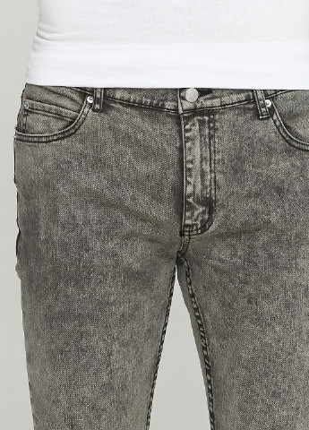 Серые демисезонные зауженные джинсы Cheap Monday
