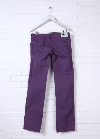Фиолетовые кэжуал демисезонные прямые брюки Smog
