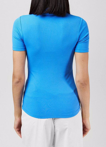 Голубой женская футболка-поло Tommy Hilfiger с логотипом