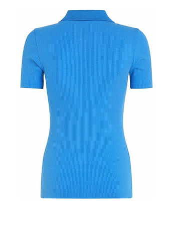 Голубой женская футболка-поло Tommy Hilfiger с логотипом