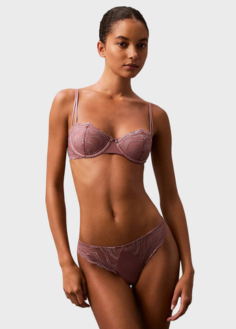 Темно-ліловий балконет бюстгальтер Calvin Klein з кісточками поліамід