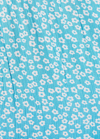 Морской волны кэжуал платье с открытыми плечами Jennyfer с цветочным принтом