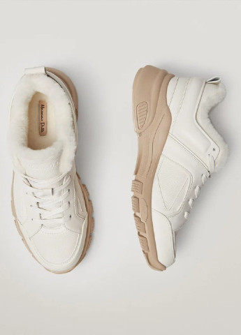 Білі осінні кросівки Massimo Dutti