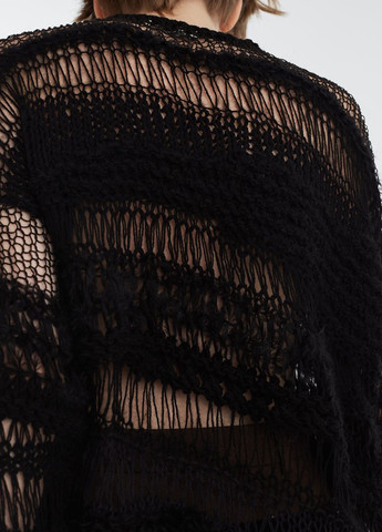 Черный демисезонный свитер джемпер KNITLAB