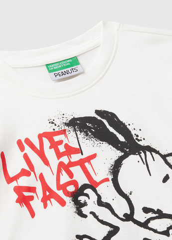 Біла демісезонна футболка United Colors of Benetton