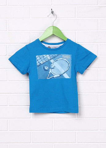 Голубая летняя футболка с коротким рукавом Brand