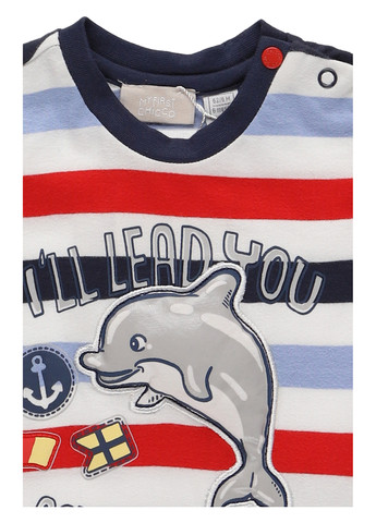 Комбинированная летняя футболка Chicco