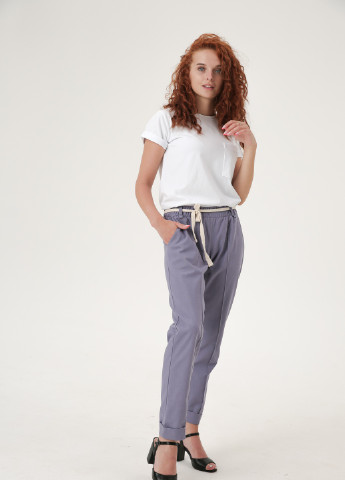 Штани звужені до низу з льону, колір джинс. INNOE брюки (253100745)