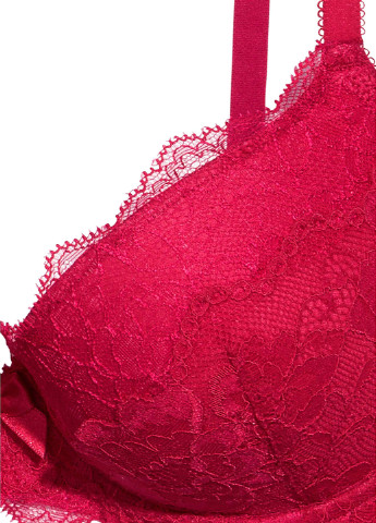 Красный бюстгальтер H&M с косточками