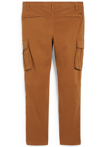 Светло-коричневые кэжуал демисезонные зауженные, карго брюки C&A