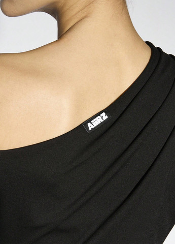 Черное вечернее платье на одно плечо SHEIN однотонное