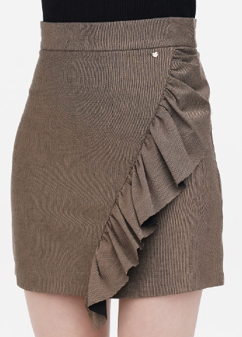 Светло-коричневая кэжуал однотонная юбка Motivi