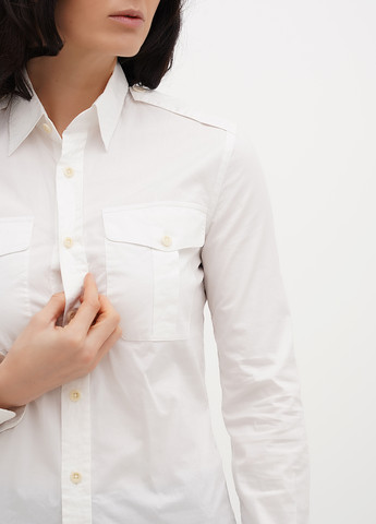 Белая классическая рубашка однотонная Ralph Lauren