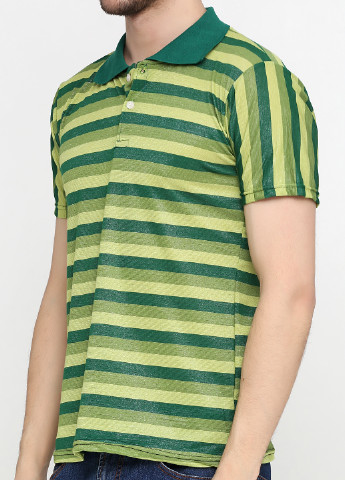 Зеленая футболка-поло для мужчин Chiarotex в полоску