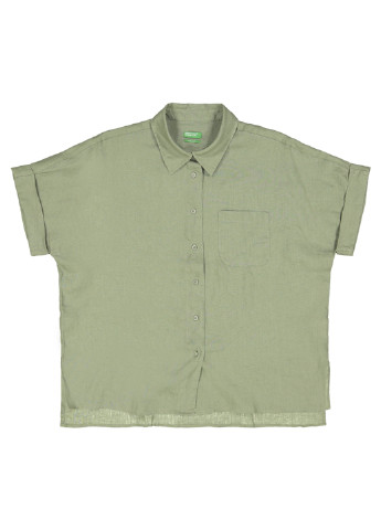 Оливковая (хаки) летняя блуза United Colors of Benetton