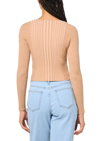 Коричневый демисезонный свитер Guess