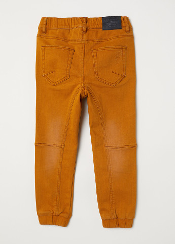 Горчичные демисезонные джинсы H&M