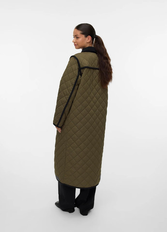 Оливкова (хакі) демісезонна куртка куртка-пальто Vero Moda