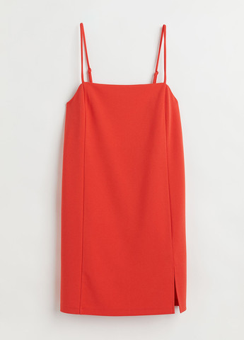 Червона коктейльна сукня сукня-комбінація H&M однотонна