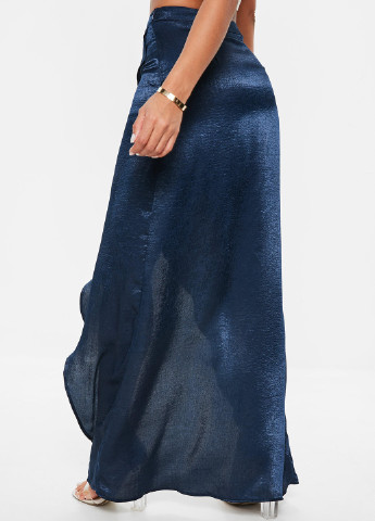 Темно-синяя кэжуал однотонная юбка Missguided а-силуэта (трапеция)