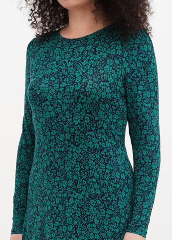 Зеленое кэжуал платье клеш Boden с цветочным принтом