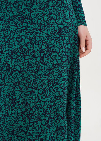 Зеленое кэжуал платье клеш Boden с цветочным принтом