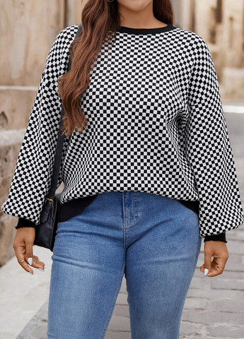 Черно-белый демисезонный джемпер джемпер SHEIN