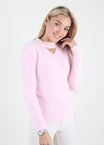 Светло-розовый зимний свитер Ladies Fasfion