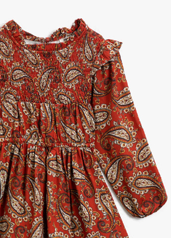 Теракотова кежуал плаття, сукня кльош KOTON турецькі огірки