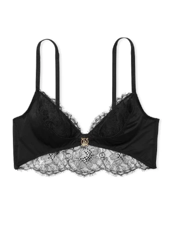 Чорний демісезонний комплект (бюстгалтер, трусики) Victoria's Secret