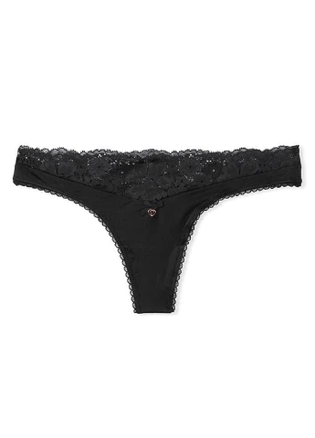 Чорний демісезонний комплект (бюстгалтер, трусики) Victoria's Secret