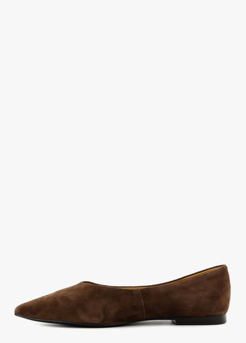 Женские балетки Le'BERDES | коричневые однотонные натуральная замша (322646244)