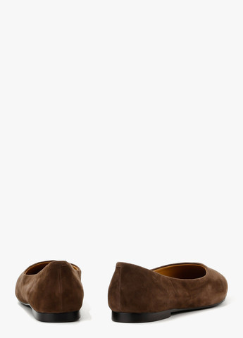 Женские балетки Le'BERDES | коричневые однотонные натуральная замша (322646244)