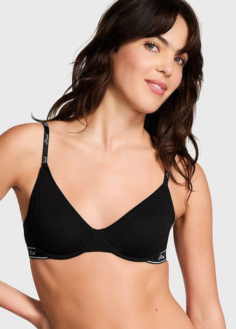 Чорний демісезонний комплект (бюстгальтер, трусики) Victoria's Secret