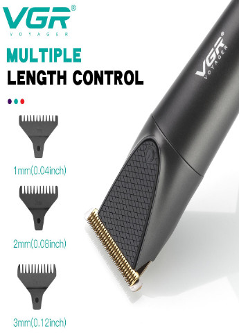 Акумуляторна машинка для стрижки волосся з насадками 090 VGR (253131597)