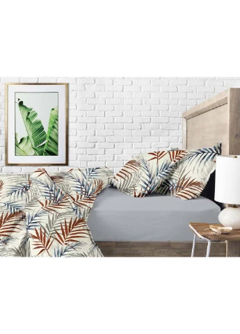 Подростковый комплект на резинке BEIGE FOLIAGE CS1 Ранфорс 155х215 см Cosas (256462840)