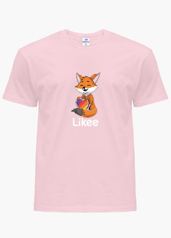 Рожева демісезонна футболка дитяча лайк лисичка (likee fox) (9224-1033) MobiPrint