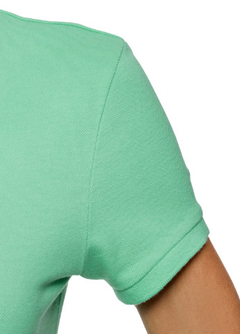 Зеленая женская футболка-поло Oodji однотонная